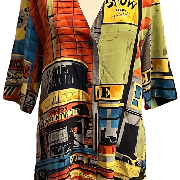 COPY - Vintage RARE Otto Kern Silk City Shirt Unisex Size Mens S | Womens M - Picture 2 of 11